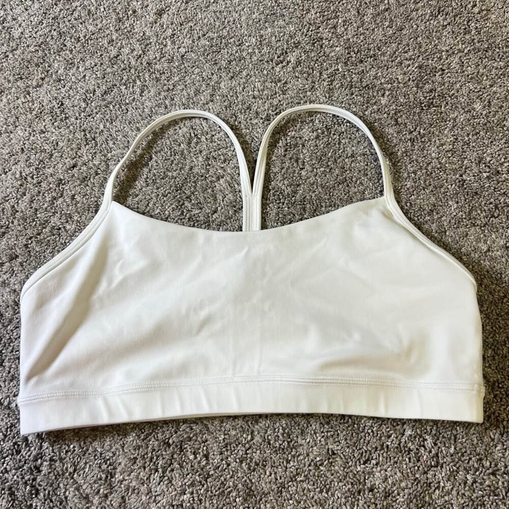 CRZ YOGA White Racerback Sports Bra size XL